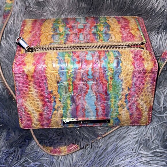 Brahmin Small Caroline Saltwater Taffy Melborne Satchel and Ady Wallet - Picture 3 of 7